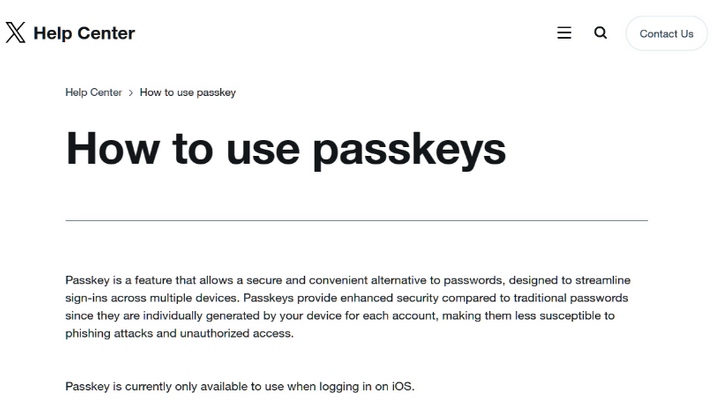 东宁苹果维修店铺分享iOS用户如何通过通行密钥(Passkey)登录 